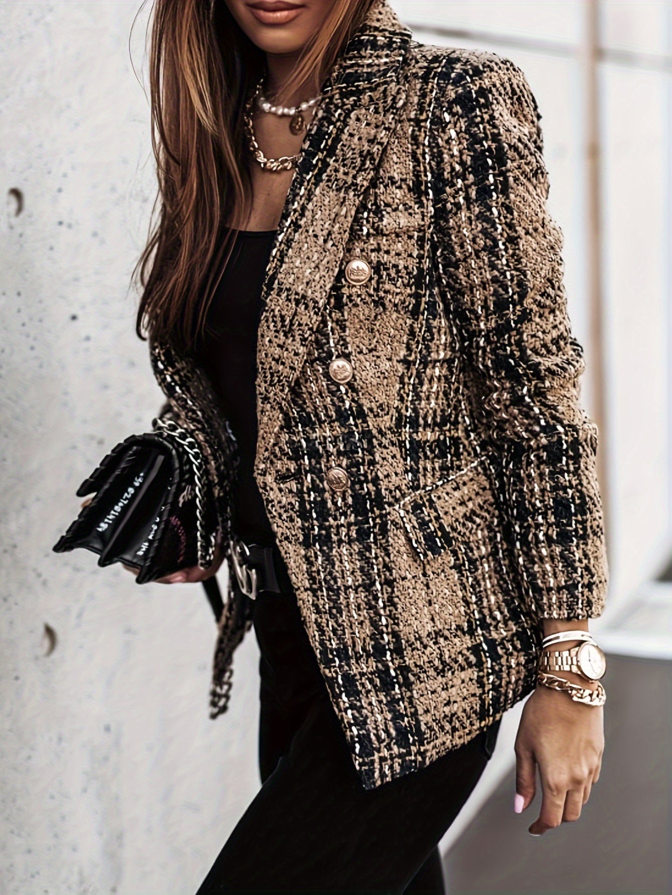 Agnes™ Luxe Plaid Blazer