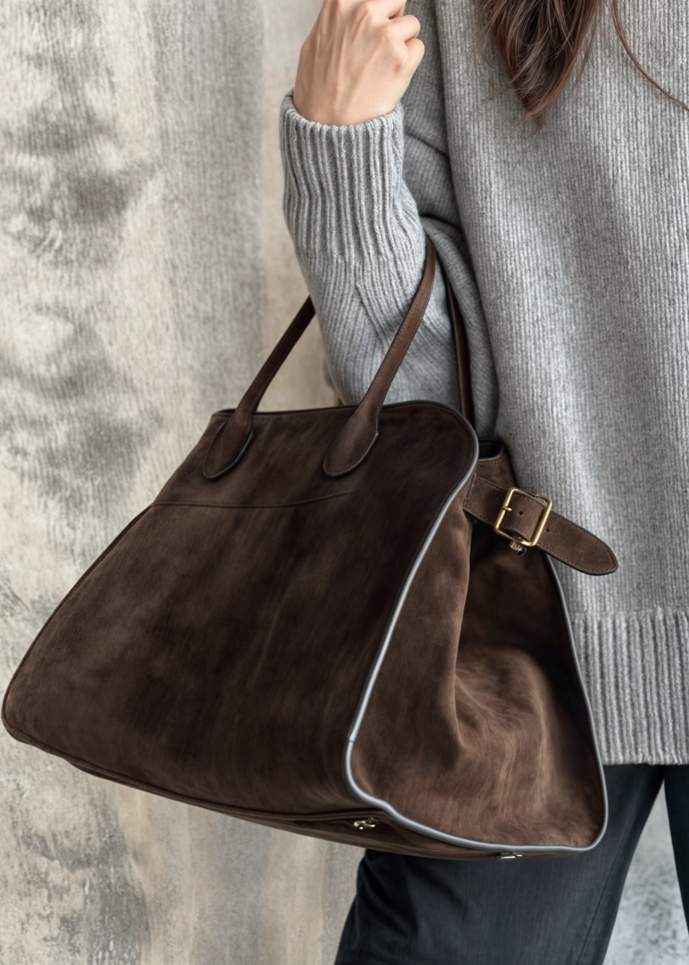 Aurora Suede Skuldertaske BB