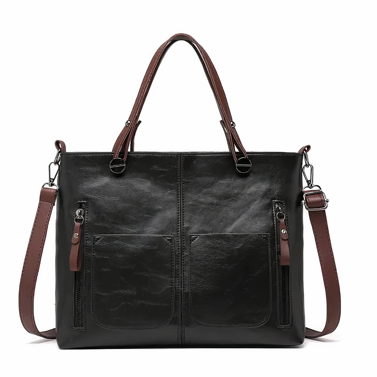 Lina™ - Vintage-inspireret læder skuldertaske