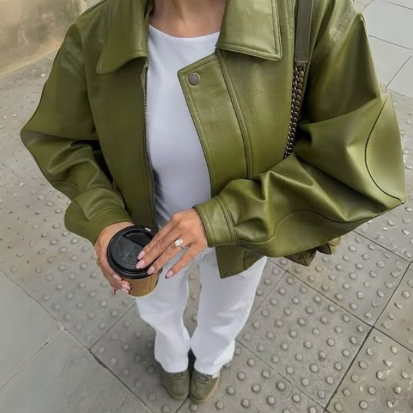 Lisa™ | Oversized Læderjakke