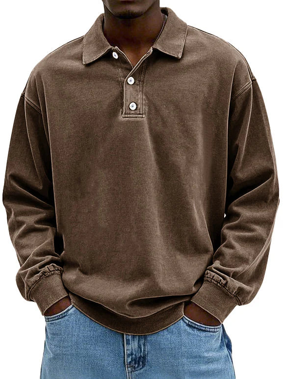Maxime | Stilfuld Langærmet Polo Shirt