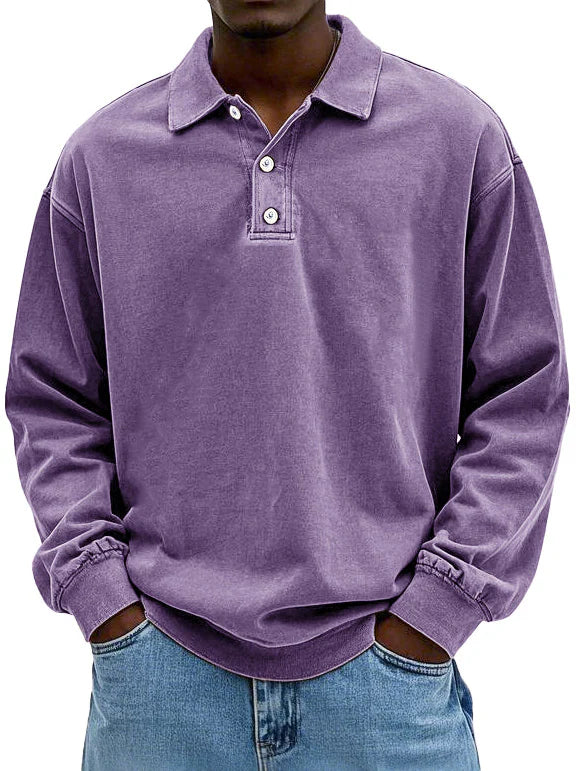Maxime | Stilfuld Langærmet Polo Shirt