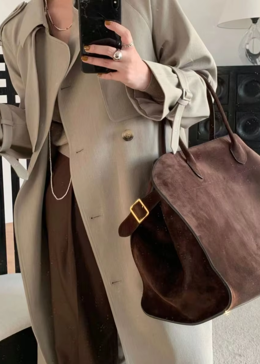 Aurora Suede Skuldertaske BB