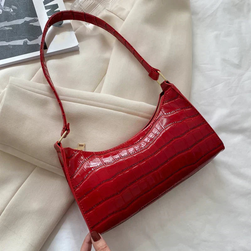 Tilly™ | Skinnende skuldertaske med alligatormotiv