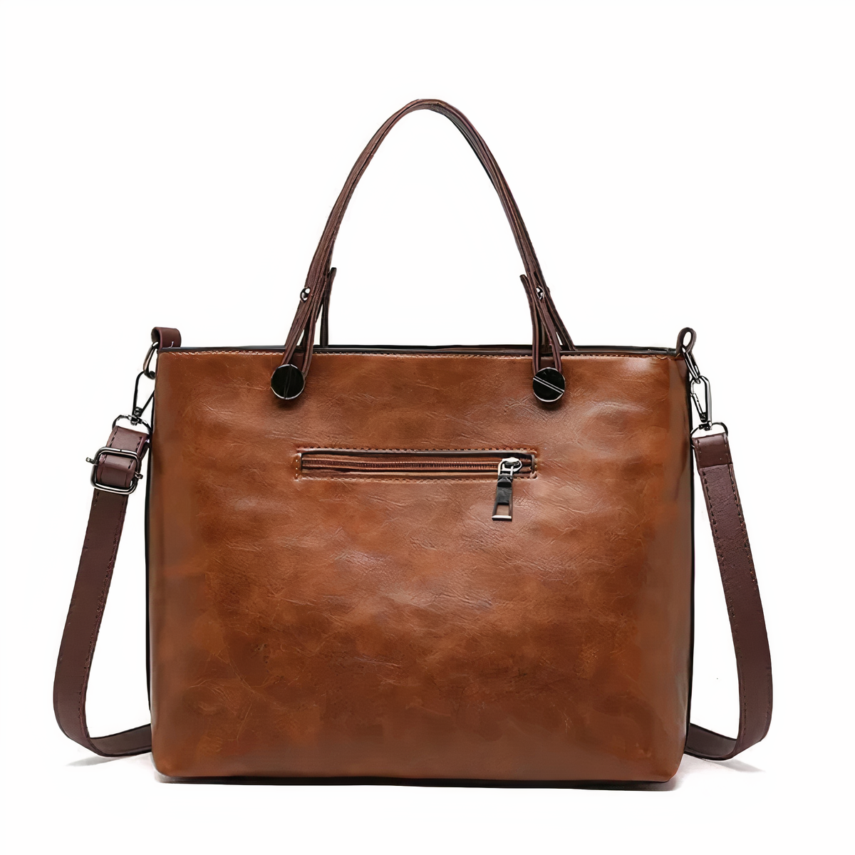 Lina™ - Vintage-inspireret læder skuldertaske