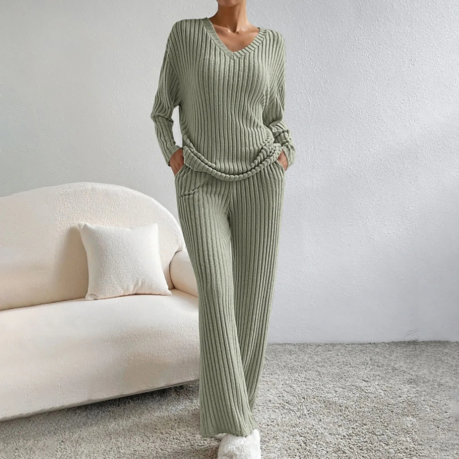 Ella™ | Elegant Strikket Todelt Damesæt