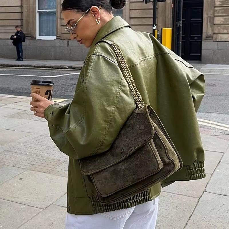 Lisa™ | Oversized Læderjakke