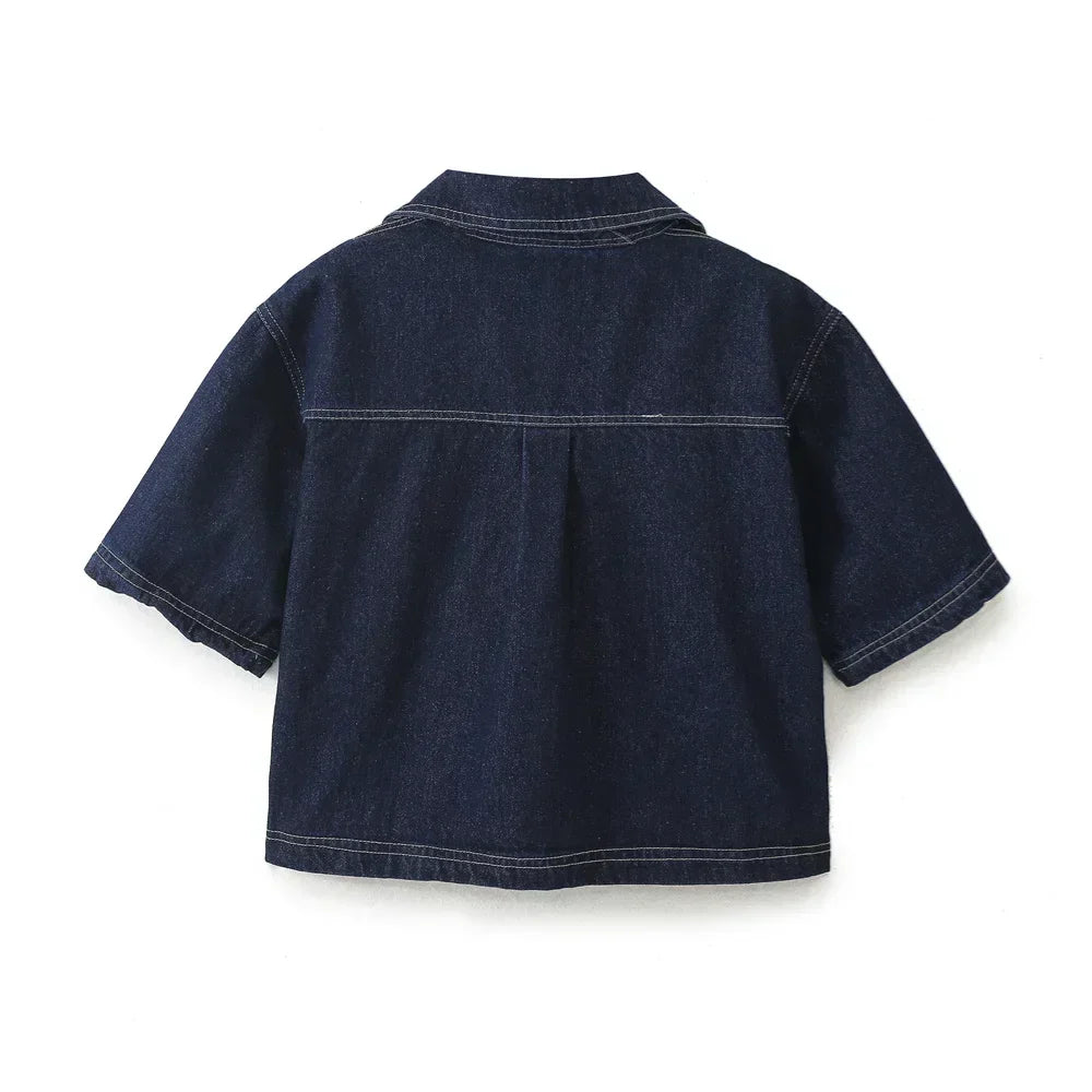 Maris™ | V-hals Denim Sæt
