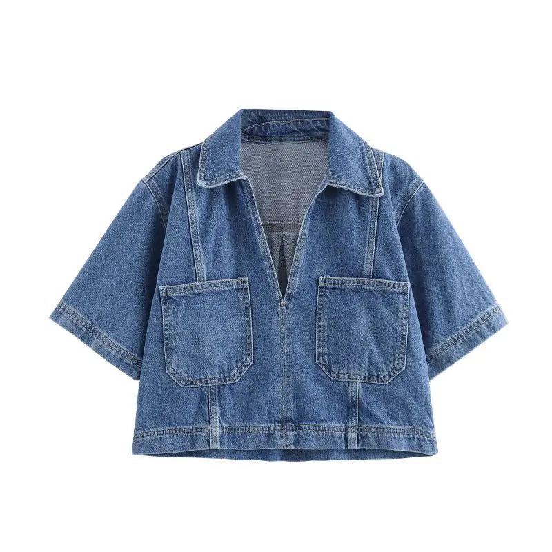 Maris™ | V-hals Denim Sæt