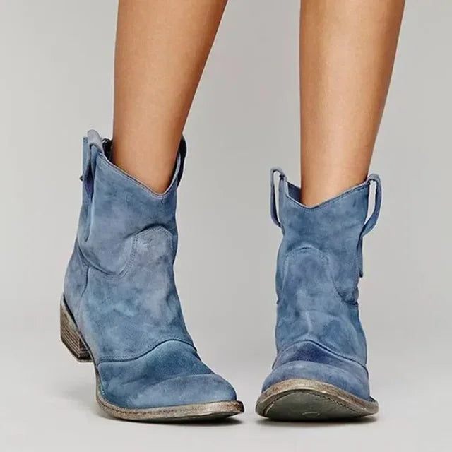 Vesterlund™ | Vintage Cowboy Ankelstøvler til kvinder