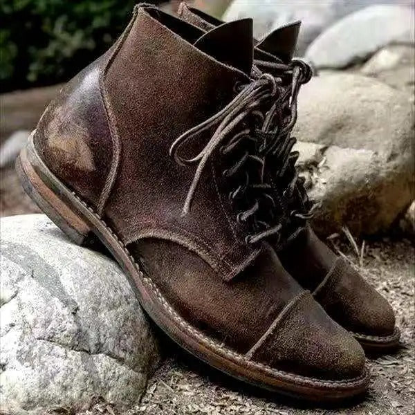 Vesterlund™ | Vintage Snørestøvler i Læder