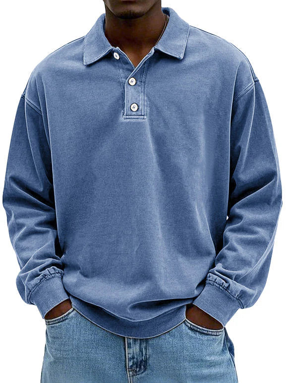 Maxime | Stilfuld Langærmet Polo Shirt